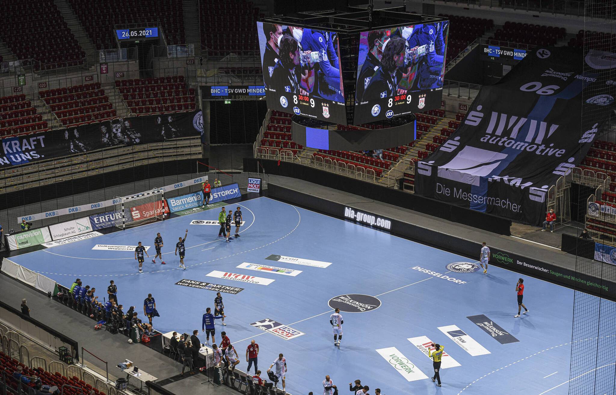  Auch in der kommenden Saison wird es Heimspiele des Bergischen HC im Düsseldorfer ISS Dome geben. Bevorzugt gegen große Gegner - wie hier am vergangenen Samstag gegen Magdeburg.  